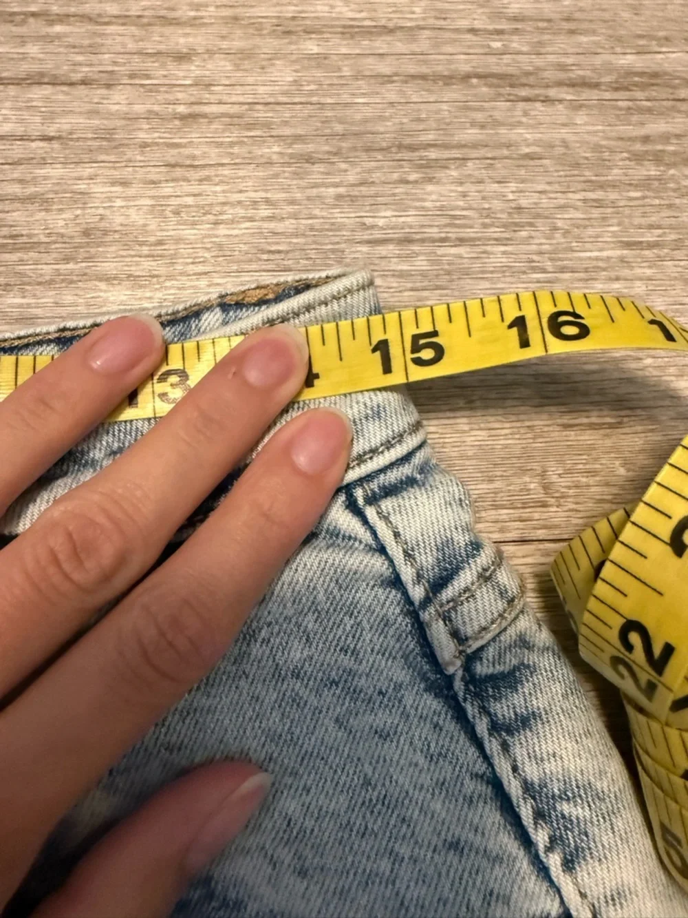 Cotton On High-Rise Light Blue Acid Wash Denim Shorts